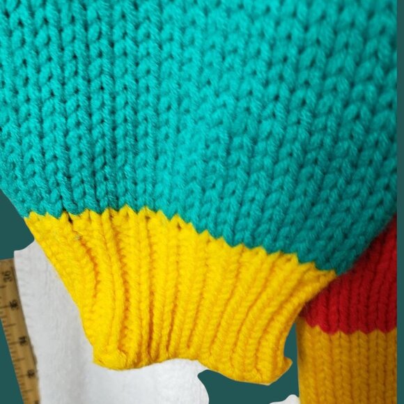 Stitches-Ok Vtg Striped Cardigan Sweater With Pockets Multicolor Small Petite - Picture 7 of 8